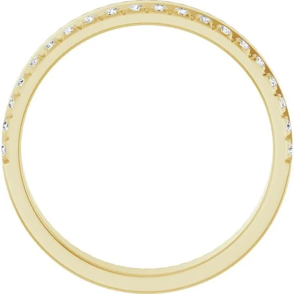 Single Sided Stepped-Edge Anniversary Band Image 2 L & L jewelers Scarborough, ME