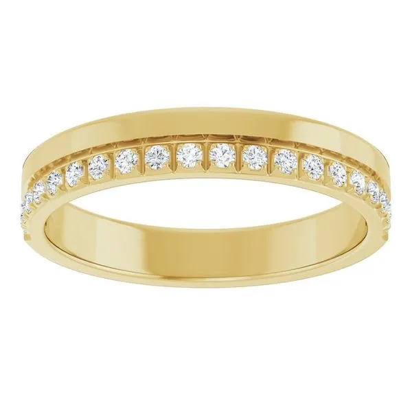 Single Sided Stepped-Edge Anniversary Band Image 3 L & L jewelers Scarborough, ME