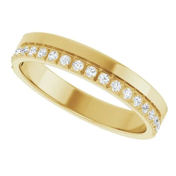 Single Sided Stepped-Edge Anniversary Band Image 5 L & L jewelers Scarborough, ME