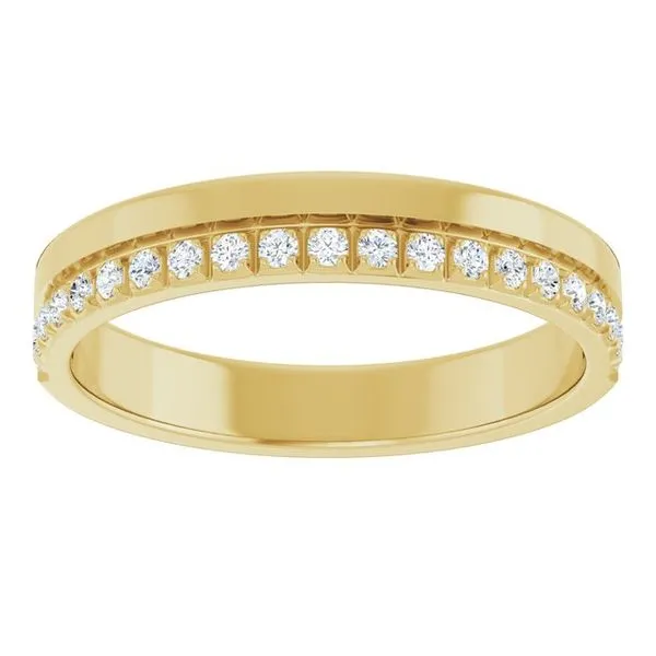 Single Sided Stepped-Edge Anniversary Band Image 3 Allain's Jewelry New Iberia, LA