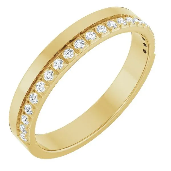 Single Sided Stepped-Edge Anniversary Band L & L jewelers Scarborough, ME