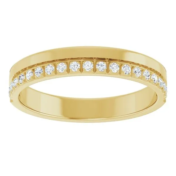 Single Sided Stepped-Edge Anniversary Band Image 3 L & L jewelers Scarborough, ME