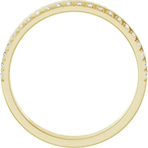 Single Sided Stepped-Edge Anniversary Band Image 2 L & L jewelers Scarborough, ME