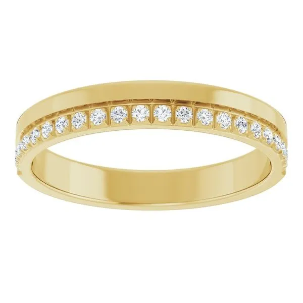 Single Sided Stepped-Edge Anniversary Band Image 3 Allain's Jewelry New Iberia, LA