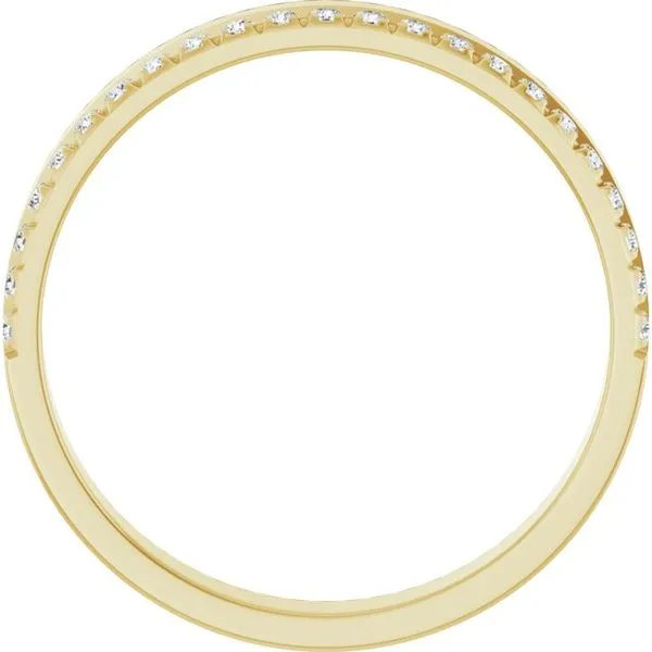 Single Sided Stepped-Edge Anniversary Band Image 2 L & L jewelers Scarborough, ME