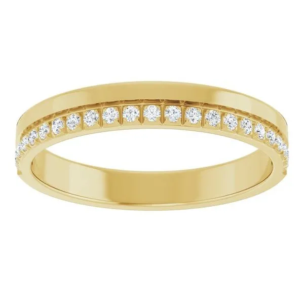Single Sided Stepped-Edge Anniversary Band Image 3 L & L jewelers Scarborough, ME