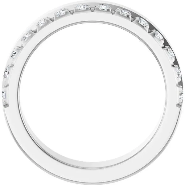 Single Sided Stepped-Edge Anniversary Band Image 2 L & L jewelers Scarborough, ME