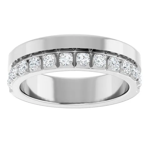 Single Sided Stepped-Edge Anniversary Band Image 3 Allain's Jewelry New Iberia, LA