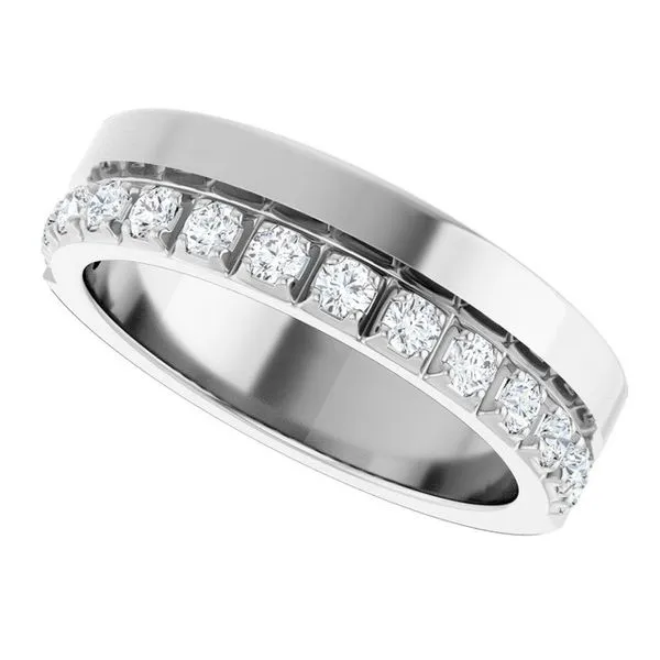 Single Sided Stepped-Edge Anniversary Band Image 5 Quantum Qarat  Phoenix, AZ