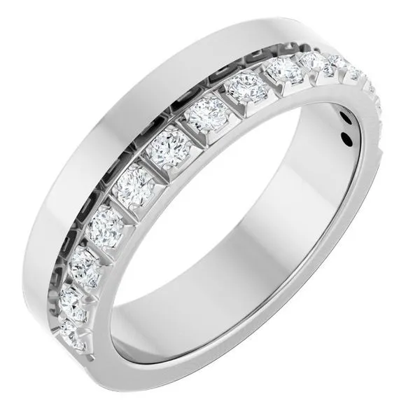 Single Sided Stepped-Edge Anniversary Band L & L jewelers Scarborough, ME