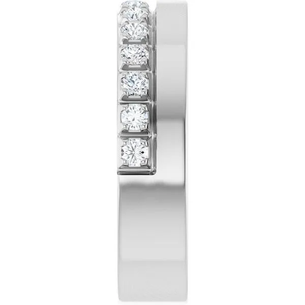 Single Sided Stepped-Edge Anniversary Band Image 4 L & L jewelers Scarborough, ME