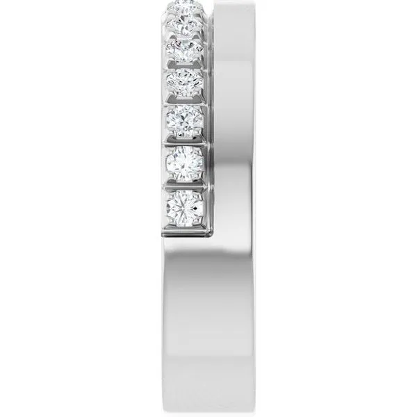 Single Sided Stepped-Edge Anniversary Band Image 4 L & L jewelers Scarborough, ME