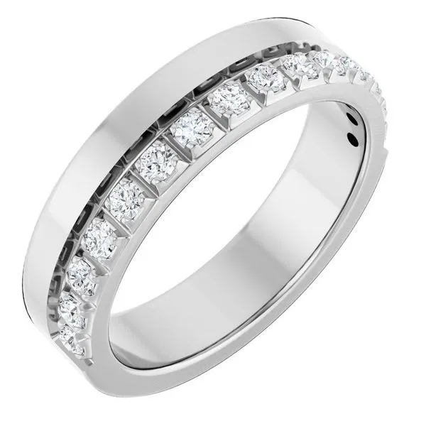 Single Sided Stepped-Edge Anniversary Band L & L jewelers Scarborough, ME