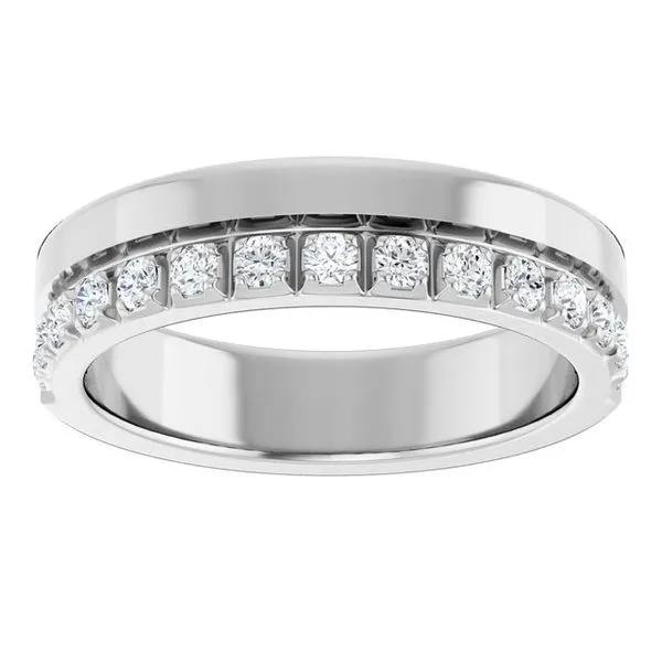 Single Sided Stepped-Edge Anniversary Band Image 3 Quantum Qarat  Phoenix, AZ