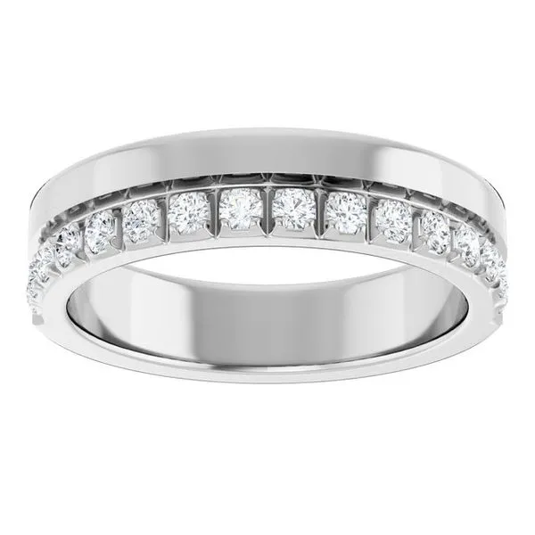 Single Sided Stepped-Edge Anniversary Band Image 3 L & L jewelers Scarborough, ME