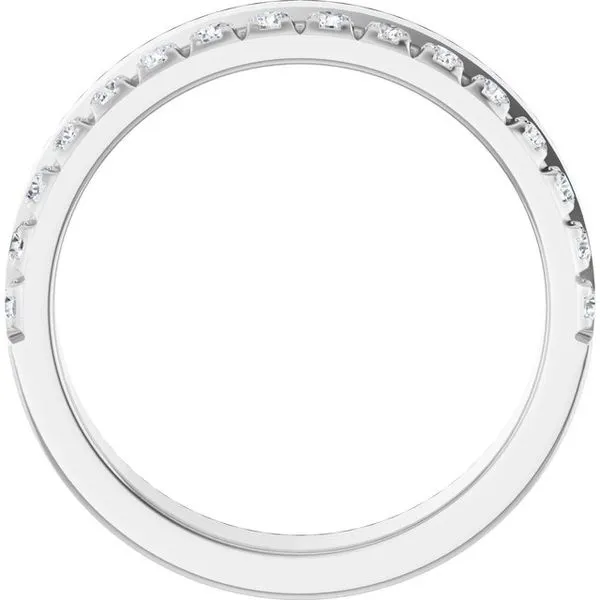Single Sided Stepped-Edge Anniversary Band Image 2 L & L jewelers Scarborough, ME