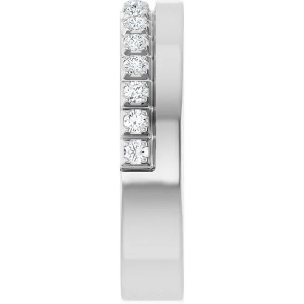 Single Sided Stepped-Edge Anniversary Band Image 4 L & L jewelers Scarborough, ME