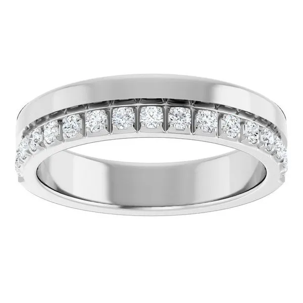 Single Sided Stepped-Edge Anniversary Band Image 3 Allain's Jewelry New Iberia, LA