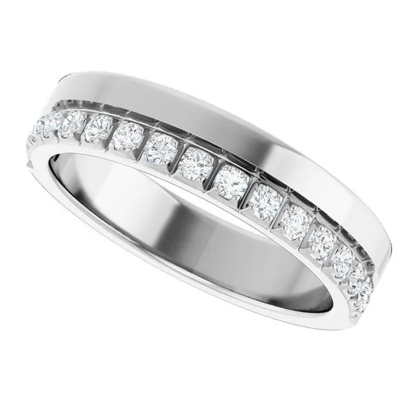 Single Sided Stepped-Edge Anniversary Band Image 5 Allain's Jewelry New Iberia, LA