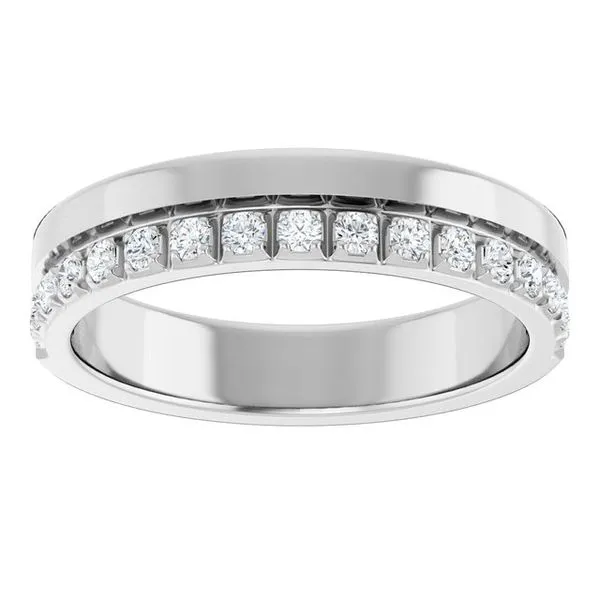 Single Sided Stepped-Edge Anniversary Band Image 3 Allain's Jewelry New Iberia, LA