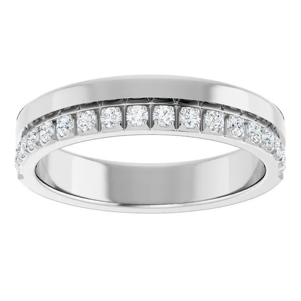 Single Sided Stepped-Edge Anniversary Band Image 3 Allain's Jewelry New Iberia, LA