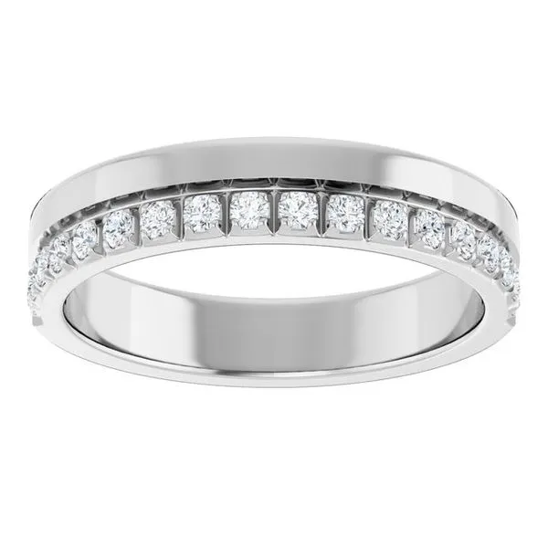Single Sided Stepped-Edge Anniversary Band Image 3 L & L jewelers Scarborough, ME