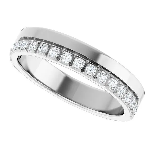 Single Sided Stepped-Edge Anniversary Band Image 5 L & L jewelers Scarborough, ME