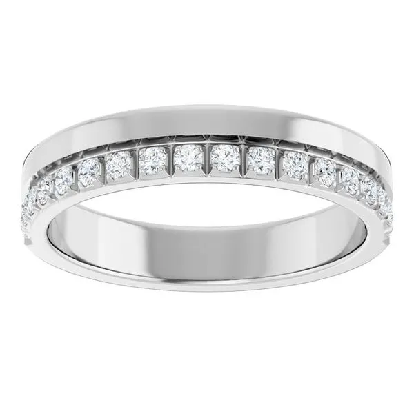 Single Sided Stepped-Edge Anniversary Band Image 3 Allain's Jewelry New Iberia, LA