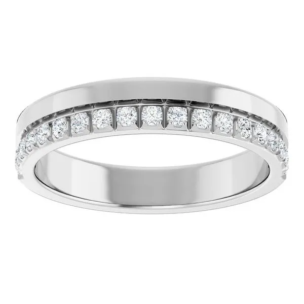 Single Sided Stepped-Edge Anniversary Band Image 3 Allain's Jewelry New Iberia, LA