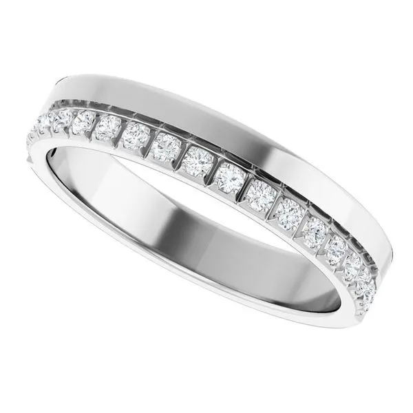 Single Sided Stepped-Edge Anniversary Band Image 5 Allain's Jewelry New Iberia, LA