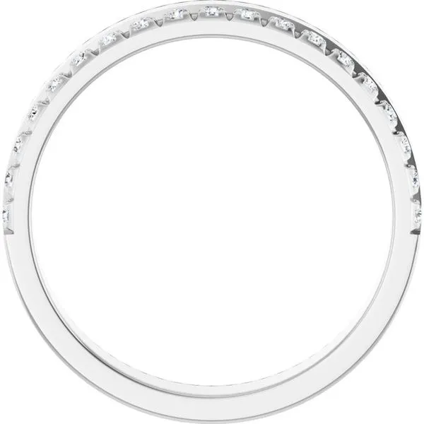 Single Sided Stepped-Edge Anniversary Band Image 2 L & L jewelers Scarborough, ME