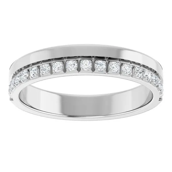 Single Sided Stepped-Edge Anniversary Band Image 3 L & L jewelers Scarborough, ME