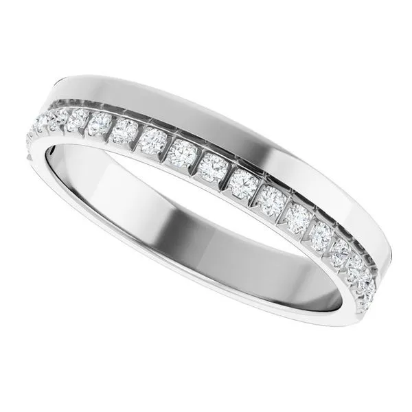 Single Sided Stepped-Edge Anniversary Band Image 5 Allain's Jewelry New Iberia, LA