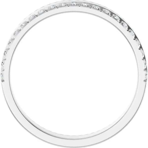 Single Sided Stepped-Edge Anniversary Band Image 2 L & L jewelers Scarborough, ME