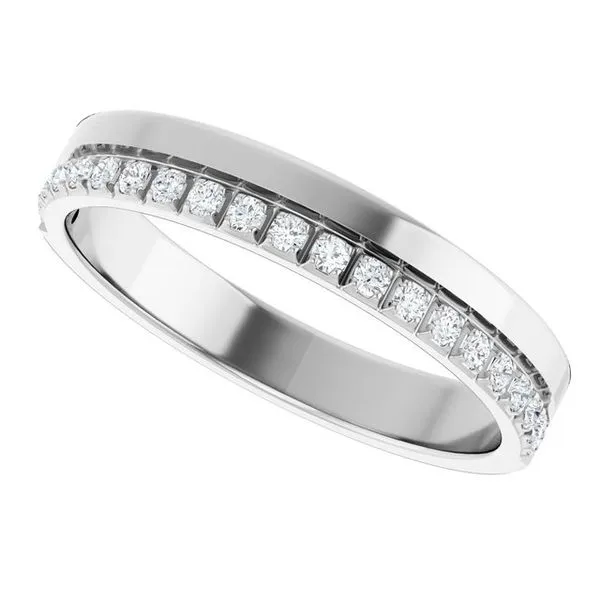 Single Sided Stepped-Edge Anniversary Band Image 5 L & L jewelers Scarborough, ME