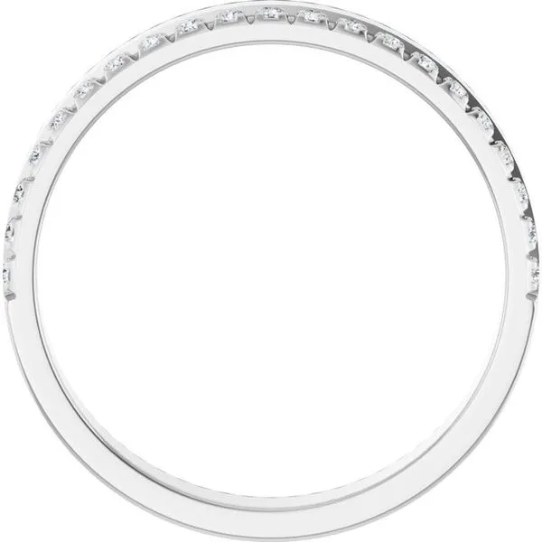 Single Sided Stepped-Edge Anniversary Band Image 2 L & L jewelers Scarborough, ME