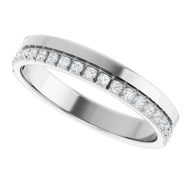 Single Sided Stepped-Edge Anniversary Band Image 5 L & L jewelers Scarborough, ME