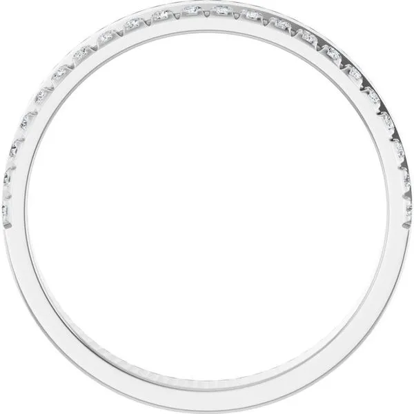 Single Sided Stepped-Edge Anniversary Band Image 2 Allain's Jewelry New Iberia, LA