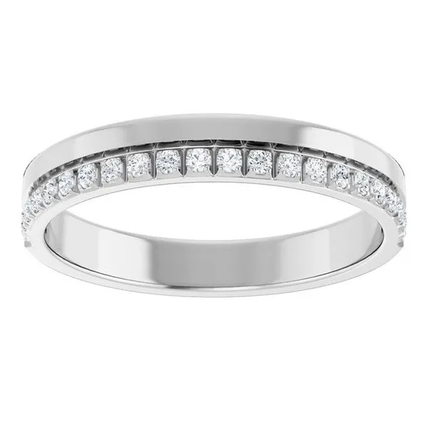 Single Sided Stepped-Edge Anniversary Band Image 3 Allain's Jewelry New Iberia, LA