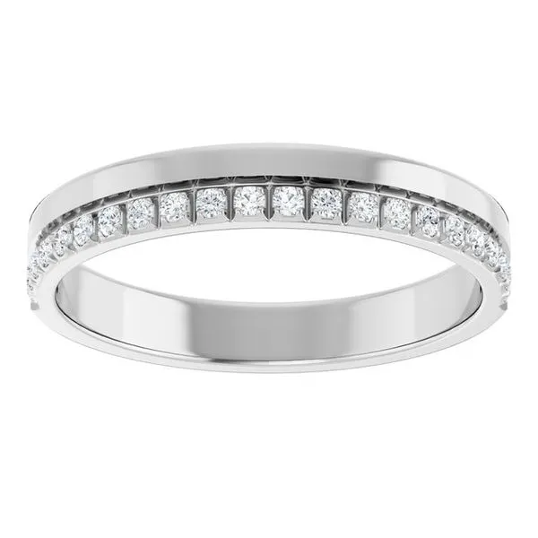 Single Sided Stepped-Edge Anniversary Band Image 3 Allain's Jewelry New Iberia, LA