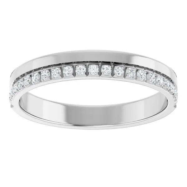 Single Sided Stepped-Edge Anniversary Band Image 3 Allain's Jewelry New Iberia, LA