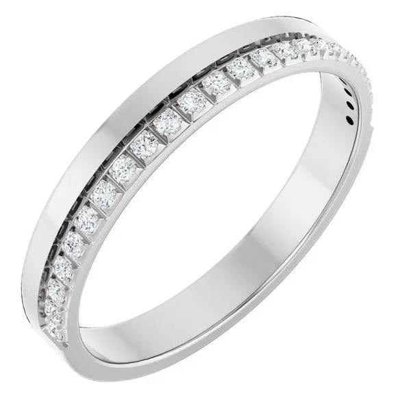 Single Sided Stepped-Edge Anniversary Band L & L jewelers Scarborough, ME