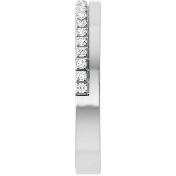 Single Sided Stepped-Edge Anniversary Band Image 4 L & L jewelers Scarborough, ME