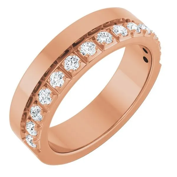 Single Sided Stepped-Edge Anniversary Band Allain's Jewelry New Iberia, LA