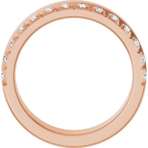 Single Sided Stepped-Edge Anniversary Band Image 2 L & L jewelers Scarborough, ME