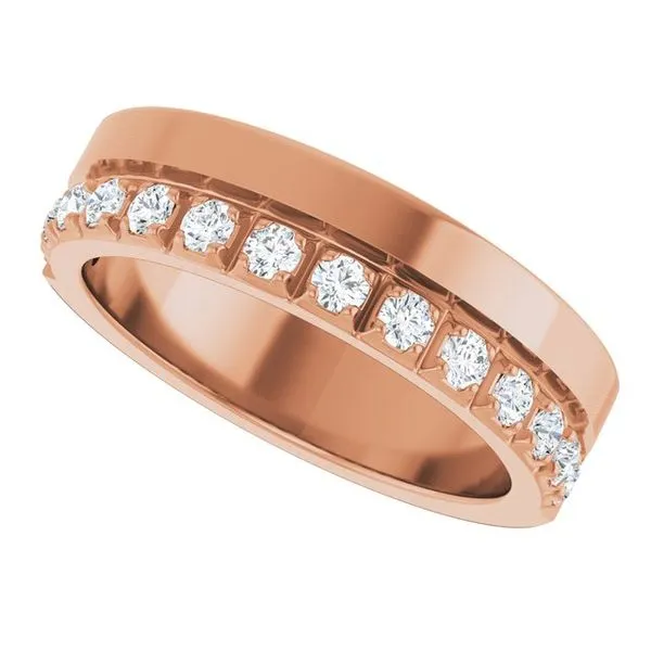 Single Sided Stepped-Edge Anniversary Band Image 5 L & L jewelers Scarborough, ME