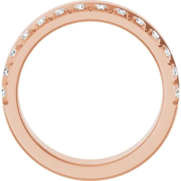 Single Sided Stepped-Edge Anniversary Band Image 2 L & L jewelers Scarborough, ME