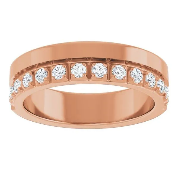 Single Sided Stepped-Edge Anniversary Band Image 3 L & L jewelers Scarborough, ME