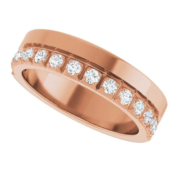 Single Sided Stepped-Edge Anniversary Band Image 5 L & L jewelers Scarborough, ME