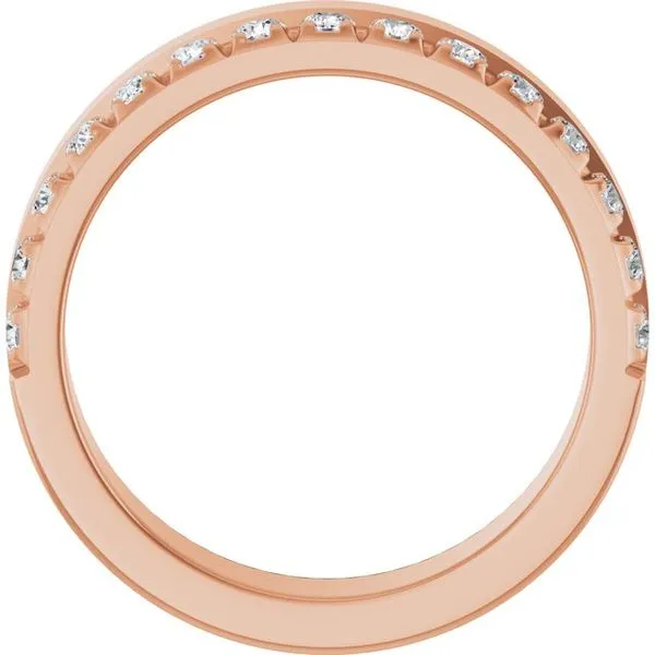 Single Sided Stepped-Edge Anniversary Band Image 2 L & L jewelers Scarborough, ME